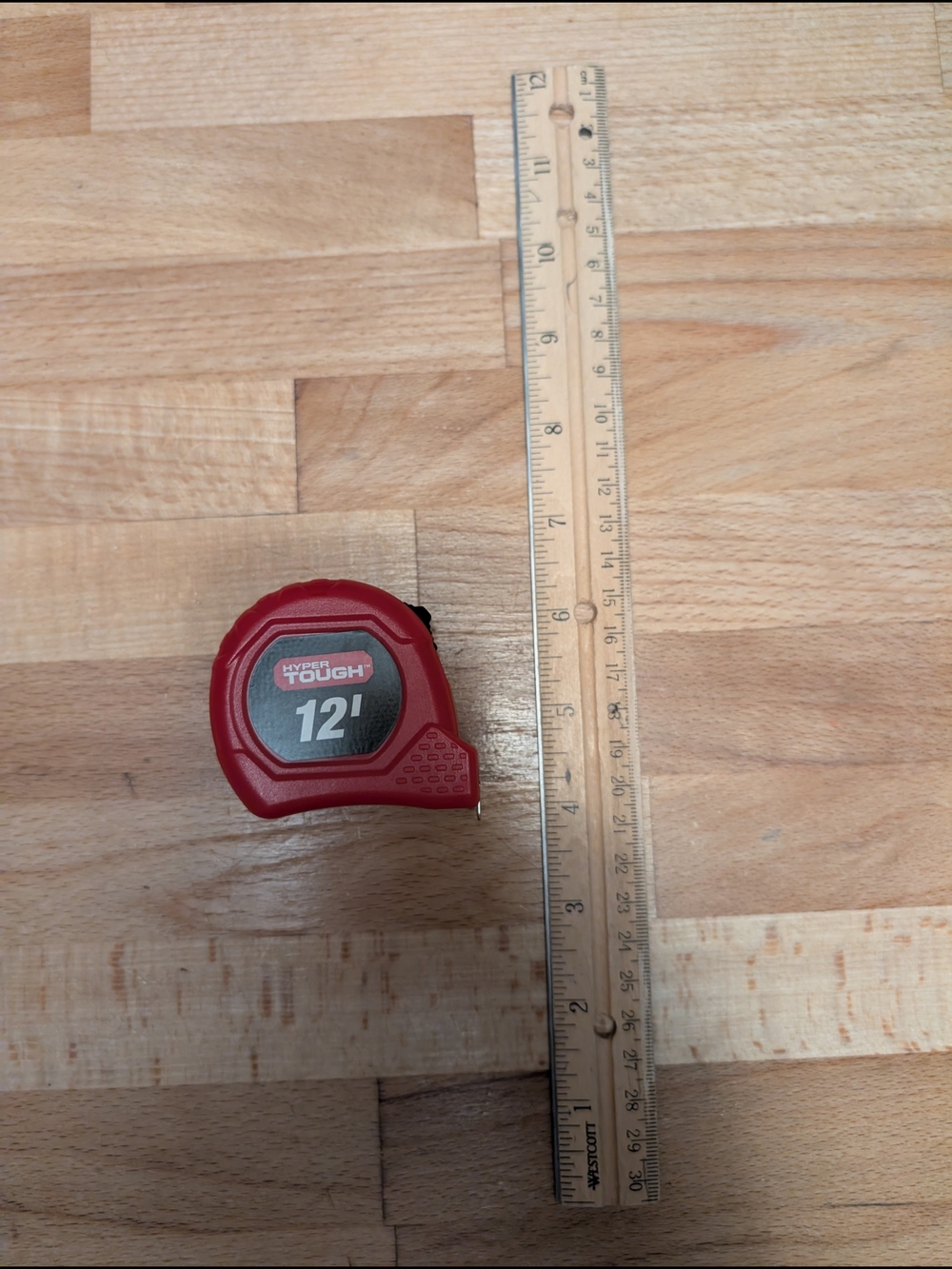 Hyper Tough 12' Red Tape Measure